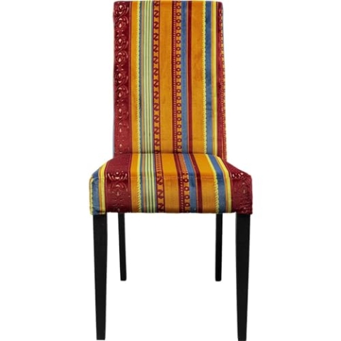 Kare Design Stuhl Econo Very British, Mehrfarbig, Polsterstuhl, Stuhl, Esszimmerstuhl, Buchenholz Beine, Samt, Vintage, Wohnzimmer, Esszimmer, 97x46x60 cm (H/B/T)