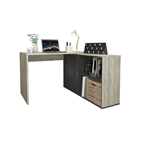 FMD Möbel Valley Schreibtisch, Holzwerkstoff, Eiche Nb/Matera, rechteckig