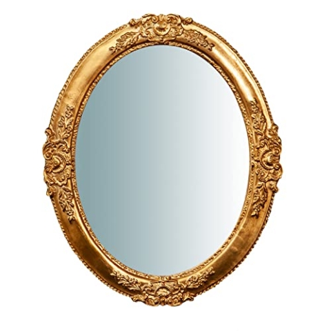 Biscottini Vintage-Spiegel 50 x 40 cm | Wandspiegel für Badezimmer und Schlafzimmer | Eingangsspiegel