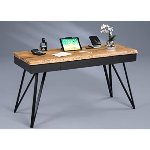 M2 Kollektion Schreibtisch Dubai in Wildeiche massiv, B/H/T = 140x76x56cm