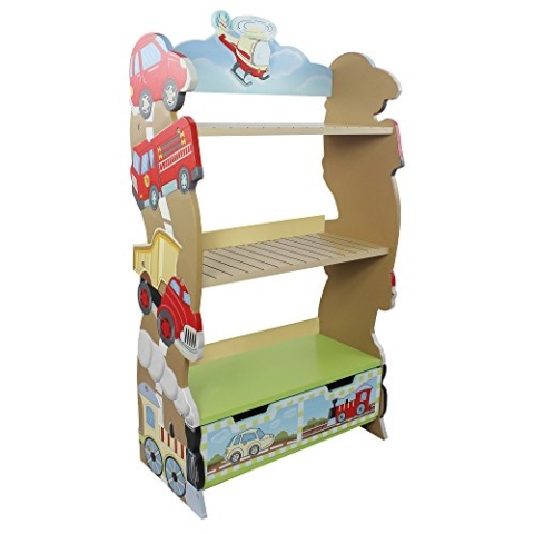 Fantasy Fields Kinderbücherregal Transportation Holz-Bücherregal W-10040A