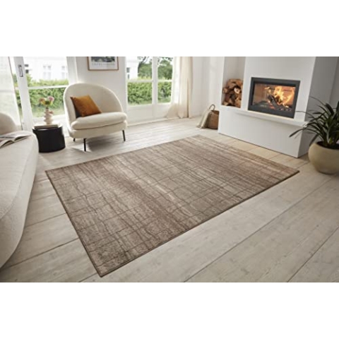 Hanse Home Jord Designer Teppich – Flachgewebe Vintage Stil Abstrakt Modern Geometrisches Muster, ÖKO-TEX Wohnzimmerteppich für Esszimmer, Kinderzimmer, Jugendzimmer, Flur – Creme Beige, 160x235cm