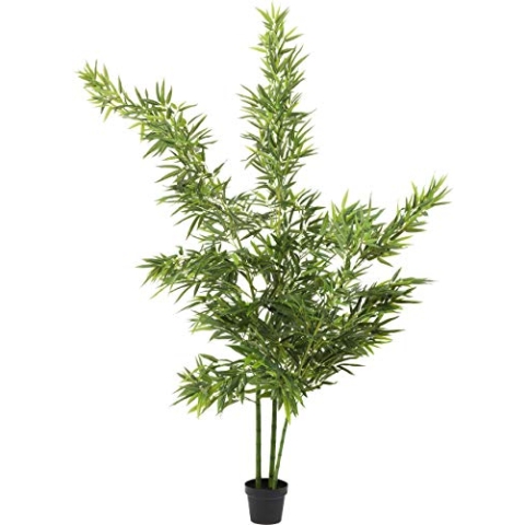 Kare Design Deko Pflanze Bamboo Tree 200cm, große Dekopflanze, Bambus Deko, Kunstpflanze, Grün mit Topf, XXL Pflanze Künstlich (H/B/T) 200x40x20cm