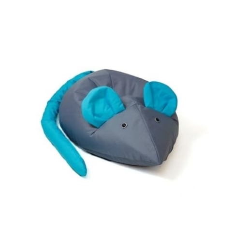 GO GIFT Sitzsack, Blau, Grau, Oxford-Maus