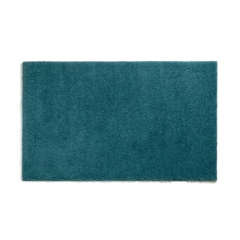 kela Badematte rutschfest 50 x 80 x 1,5 cm Maja, Badezimmerteppich Petrol, waschbar, recyceltes Polyester, Flauschiger Badvorleger