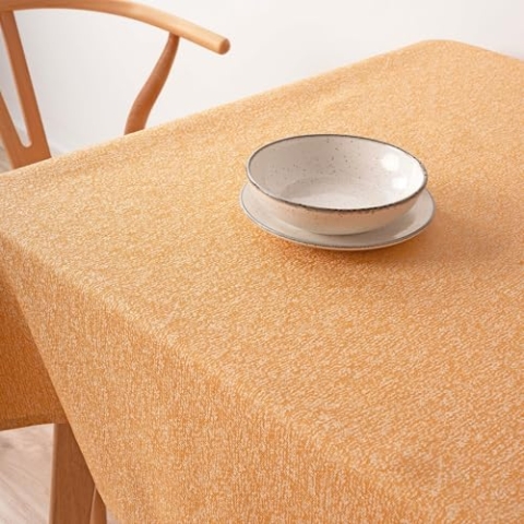 Belum 000-068 Tischdecke, schmutzabweisend, Jacquard, Größe 240 x 155 cm, schmutzabweisend, extraweich, goldfarben, 70% Baumwolle, 30% Polyester, Modell 000-068