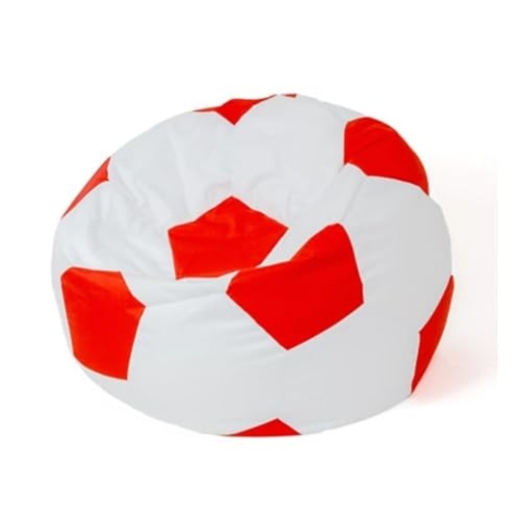 GO GIFT Sitzsack, Weiß, Rot, Oxford-Fußball