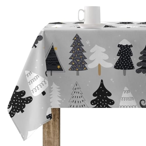 BELUM | Weihnachtstischdecke | Anti-Fleck-Tischdecke | Rechteckig Harz | Tischdecke (laminiert) | Tischdecke | Tischdecke | Heimtisch (100 x 140 cm)