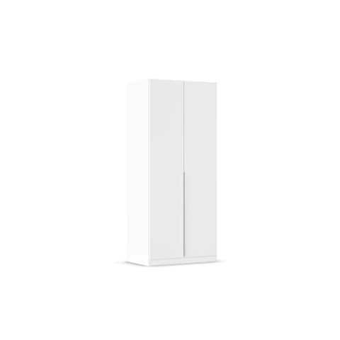 Rauch Möbel Alabama Schrank Kleiderschrank Drehtürenschrank Weiß 2-türig inklusive Zubehörpaket Basic 1 Kleiderstange, 1 Einlegboden BxHxT 91x210x54 cm