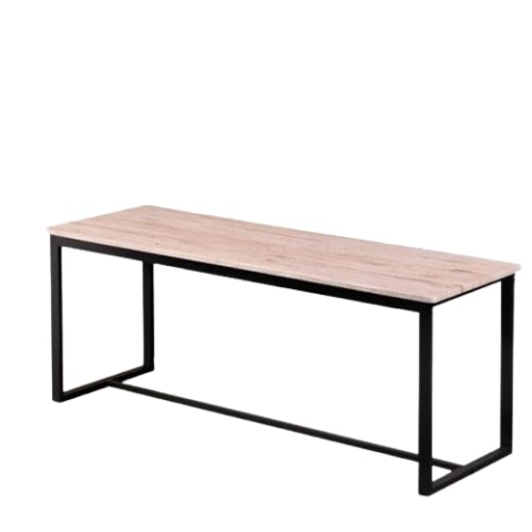 Urban Living La CASA Blanca Holz- und Metallbank – Weiß/Braun – L 120 x H 46 x T 35 cm