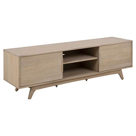 AC Design Furniture TV-Tisch Monika, B: 180 x T:44 x H: 55 cm, Furnier, Braun