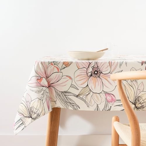 Belum Tischdecke mit Fleckenabweisend, Größe 250 x 155 cm, extraweich, Mehrfarbig, Stoff, 100% Bio-Baumwolle, Modell 0120-326