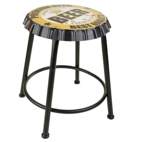 Alexandra House Living Hocker aus Metall, Eisen, 35 x 46 x 35 cm