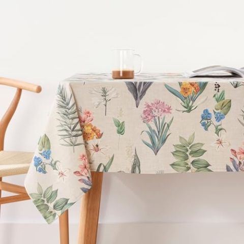 Belum Tischdecke mit Fleckenabweisend, Größe 300 x 140 cm, extraweich, Mehrfarbig, 100, Stoff 100% Bio-Baumwolle, Modell 0120-349