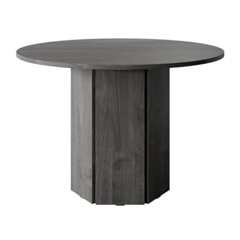 Selsey Esstisch Esszimmertisch Tisch Rund Durchmesser 104 cm Küchentisch Hexa Portland Esche Schwarz