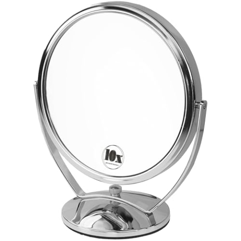 Fantasia Stellspiegel Metall, Silber, Vergrößerung 10-Fach, Ø 18 cm, Höhe 22 cm