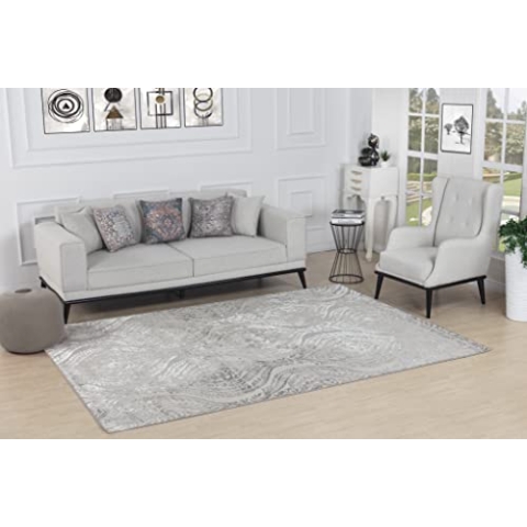 Livabliss Meknes Vintage Teppich groß - Orientalischer Teppich Wohnzimmer 200x275 cm, Esszimmer, Schlafzimmer - Boho Teppich, Kurzflor Teppich für einfache Pflege - Muster Teppich in Hellbeige