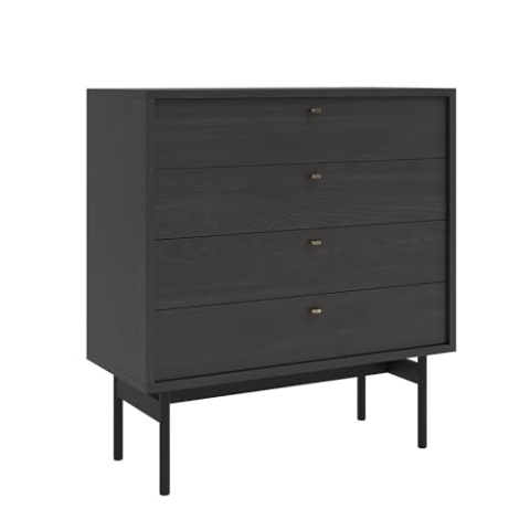 Selsey Kommode Aufbewahrungsschrank 4 Schubladen Schrank Schubladenschrank 85,5 cm Olar Portland Esche