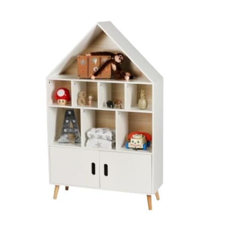 Judy Wild "Dream BIBLIOTHEK Haus 10 FÄCHER 2 TÜREN 80X30XH126CM