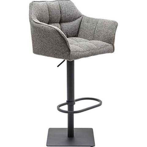 Kare Design Barhocker Thinktank, Barstuhl mit Armlehnen, Küchenhocker, Barsessel, Barstuhl, Bistrostuhl, Schwarz/Weiß, (H/B/T) 111x65x55cm