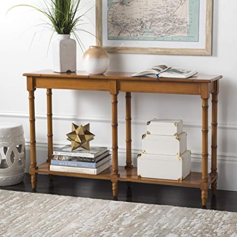SAFAVIEH Modern Wooden Accent Table, in Brown, 130 X 35 X 80
