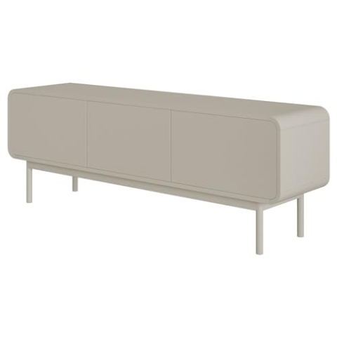 Selsey TV Schrank Board Sideboard Fernsehtisch Fernsehschrank 154 cm Schubladen Stehend Graubeige ORO