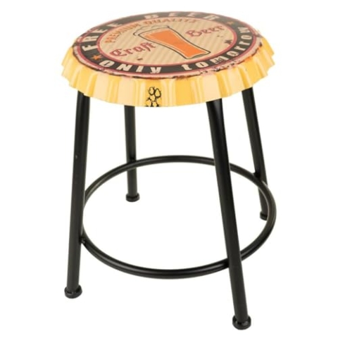 Alexandra House Living Hocker aus Metall, Eisen, 35 x 46 x 35 cm