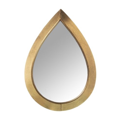 Alexandra House Living Wandspiegel, goldfarben, Metall, Tropfen, 4 x 53 x 36 cm