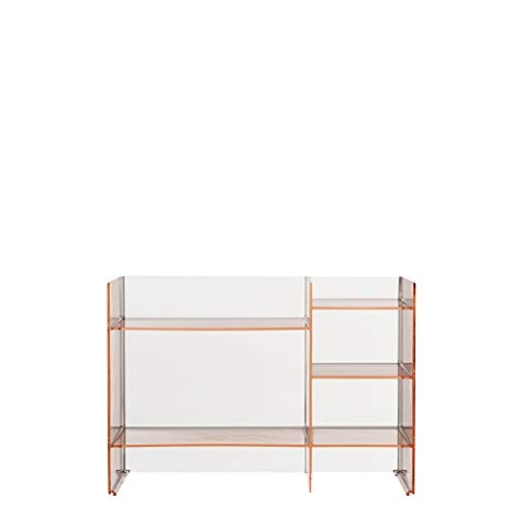 Kartell Sound-Rack Regal, Plastik, pink, 26 x 75 x 53 cm