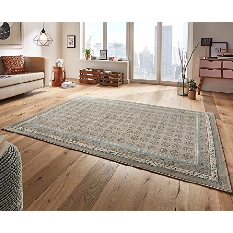 Mint Rugs 102699_120x170 Design Velours Teppich Attire, Kunstfaser, blau/grau, 170 x 120 x 0.5 cm