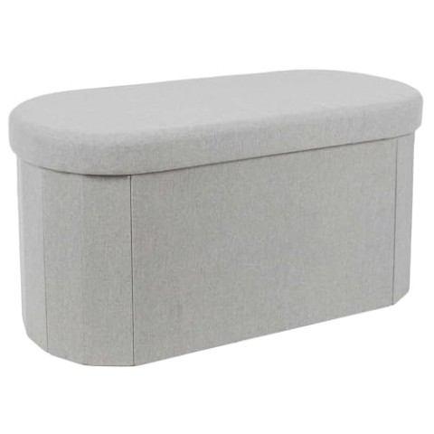 HOME DECO FACTORY, HD0193, graue Faltbare Banktruhe, Pillenmodell, Möbel, Sitz, Faltbare Truhe und Bank, 76 x 38 x 38 cm, Sitzhöhe 38 cm, grau