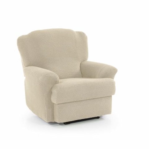 SOFASKINS® Sofabezug für Relaxsessel, super elastisch, Sofabezug mit einzigartigem Design, atmungsaktiv und langlebig, einfach anzubringen, Größe 70-90 cm, Beige