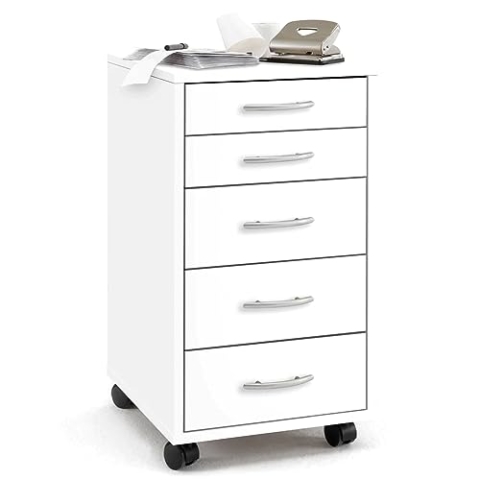 FMD Möbel, 336-001E Freedy Beistellcontainer, melaminharz beschichtete spanplatte, weiß, maße 33.0 x 63.5 x 38.0 cm (BHT)