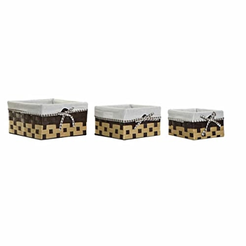 Dkd Home Decor Körbe-Set aus traditionellen Fasern (3 Stück)