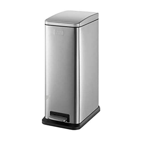 BLACK+DECKER pedalbehälter 56 cm Edelstahl 20 Liter Silber