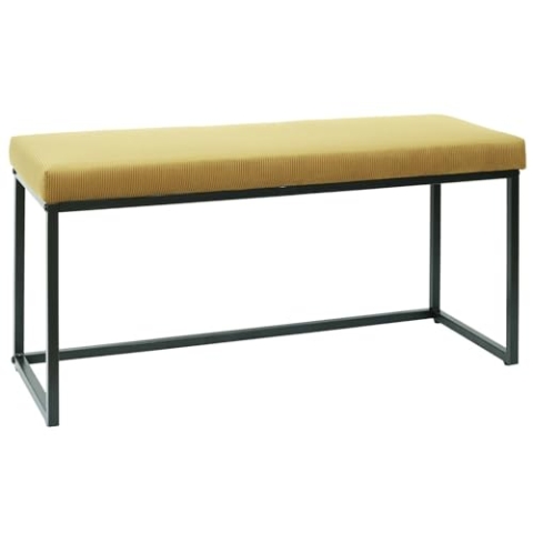 HOME DECO FACTORY Giulia Sitzbank, Velours, Gelb