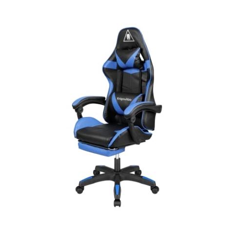Krüger&Matz Gaming Stuhl GX-150 KM0790-BL, Polyvinylchlorid PVC PU-Leder, Schwarz-Blau