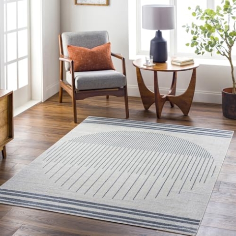 Livabliss Bratislava Teppich waschbar in der Waschmaschine - Vintage Teppich waschbar für Wohnzimmer 160x213 cm, Schlafzimmer, Küche - Orientalischer Boho Style Teppiche, Teppich Groß in Creme, Grau