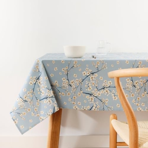 Belum Tischdecke mit Fleckenabweisend, Größe 250 x 155 cm, extraweich, Mehrfarbig, Stoff, 100% Bio-Baumwolle, Modell 0120-327