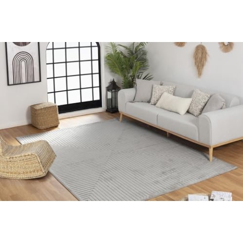 Surya Outdoor Teppich wetterfest, Lenox - In und Outdoor Teppich für Balkon 200x275 cm, Terrasse, Garten, Küche - Outdoor Teppich Boho Style, Teppich für draußen - Teppich Grau
