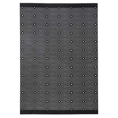 Zala Living Kurzflor Velours Teppich Quadrangle Schwarz Creme, 160x230 cm