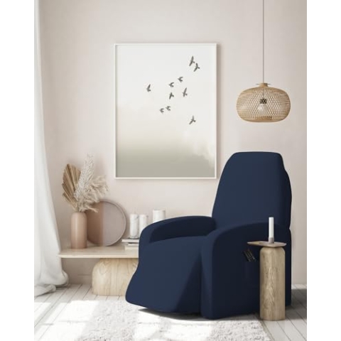 Italian Bed Linen Fashionable Elastischer Sesselbezug, dunkelblau, Standardgröße