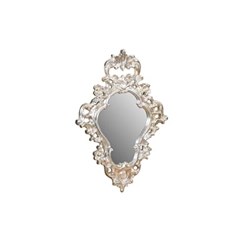 BISCOTTINI INTERNATIONAL ART TRADING Shabby Chic Wandspiegel 60 x 41 cm | Dekorative Wandspiegel | Eingangsspiegel