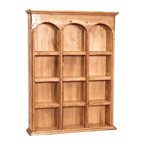 Biscottini Hängeschrank für Küche und Bad aus Holz 54 x 12,5 x 72 cm | Vitrine im Shabby Chic | Hängeschrank für Badezimmer | Badezimmerschrank