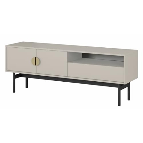 Selsey TV Schrank Board Sideboard Fernsehtisch Fernsehschrank 154 cm Schublade Fach Graubeige Stoon