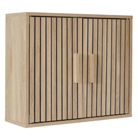 HOME DECO FACTORY, HD0221, Wandschrank, Modell Klaus, Natural Crush Collection, Möbel, Badezimmermöbel, 60 x 50 x 20 cm, Braun