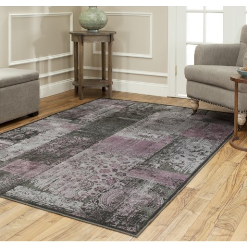 SAFAVIEH Traditionell Teppich für Wohnzimmer, Esszimmer, Schlafzimmer - Paradise Collection, Kurzer Flor, Kohle und Multi, 122 X 170 cm