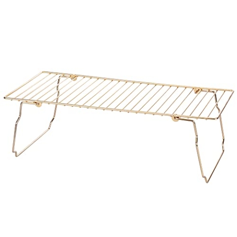 Stapelbarer Regalteil, zusammenklappbar, platzsparend, aus Metall, Golden Kitchen