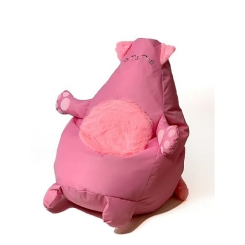 GO GIFT Sitzsack, aus Oxford-Stoff, in Katzenform, Rosa, 130 x 90 cm