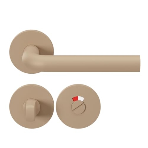 Deurkruk op rozet - Sand - RVS - GPF - met L-model 19mm GPF100VRU1 Urban Jungle Sand